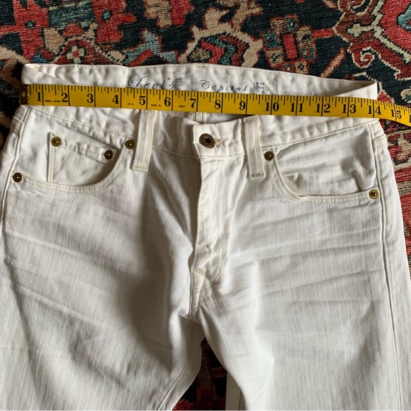Vintage Levi’s matchstick Capital E white jeans sz 28 - Picture 2 of 12